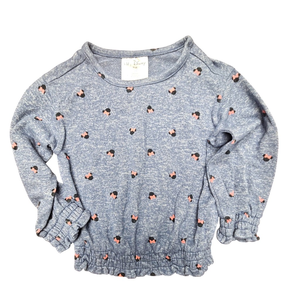 Baby Gap Disney Sweater Toddler 18-24 Months Blue Minnie Ruffle Toddler Fashion